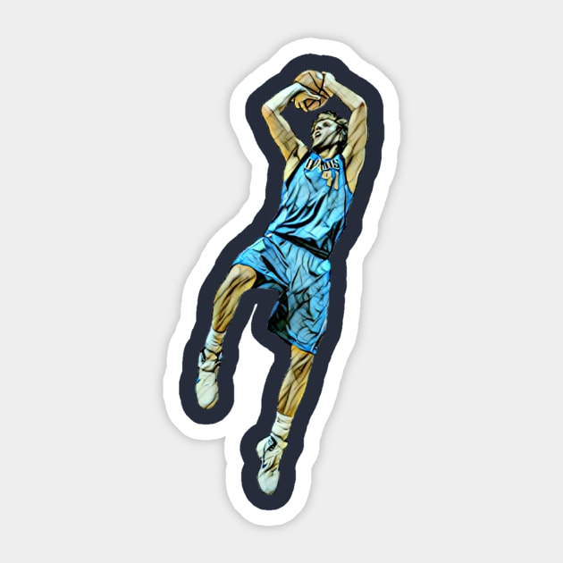 Dirk Sticker by HoopDynastees